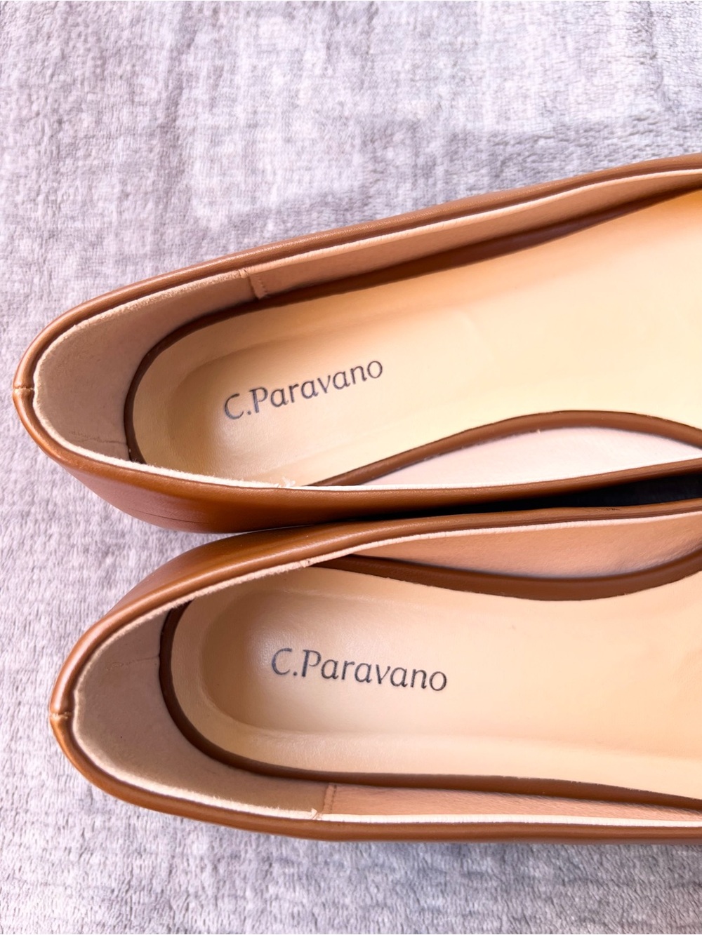 C.Paravano C Buckle Pointed Toe Leather Flats Sz 40 US 9.5 Aida Chic Classic - Picture 3 of 14